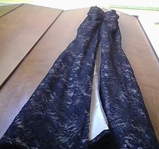 SEXY SLIT LEG BLACK LACE Windsor XS CURVE HUGGING Dress STUNNING EXCELLENT COND!