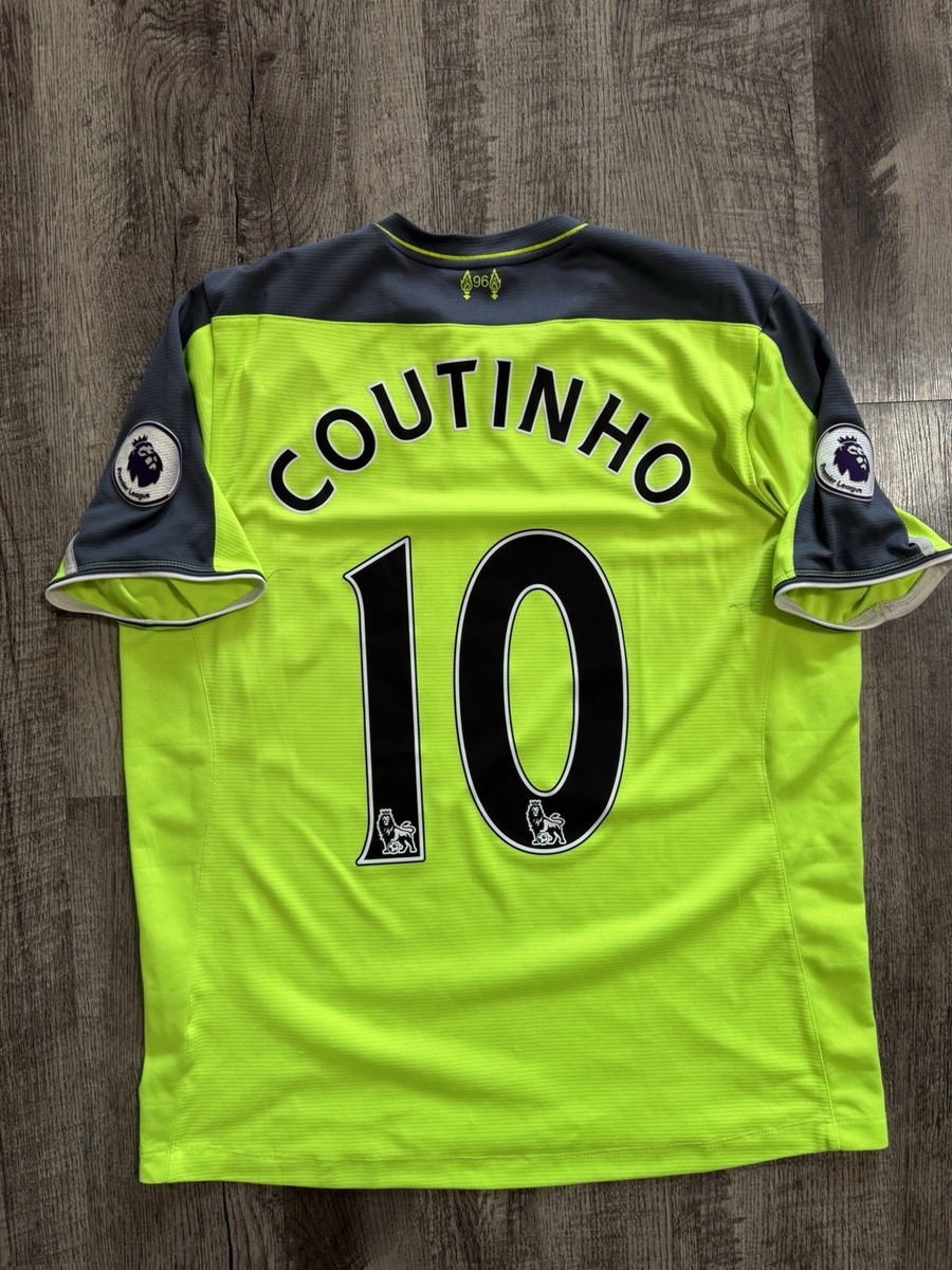 Philippe Coutinho Liverpool New Balance 16/17 Third Jersey Size XL