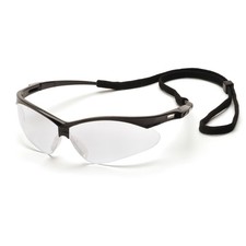 Pyramex SB6310SP PMXTREME Clear Lens Safety Glasses Black Frame Cord