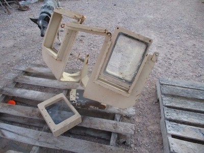 Used Gunner's Shield w/ Odd Pintel/Traversing Part w/2 NOS Glass Panes NOT HMMWV