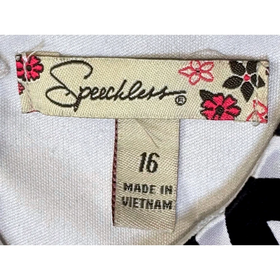 Vestido de fiesta con estampado de cebra Speechless rojo lazo cinturón ajuste y acampanado niñas talla 16 Foto 2 de 4