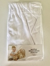 New Target White Bassinet Fitted Mattress Protector Two Piece
