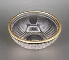 VTG Marquis By Waterford HANOVER Gold Rim 5½" Crystal Clear Bowl Signed