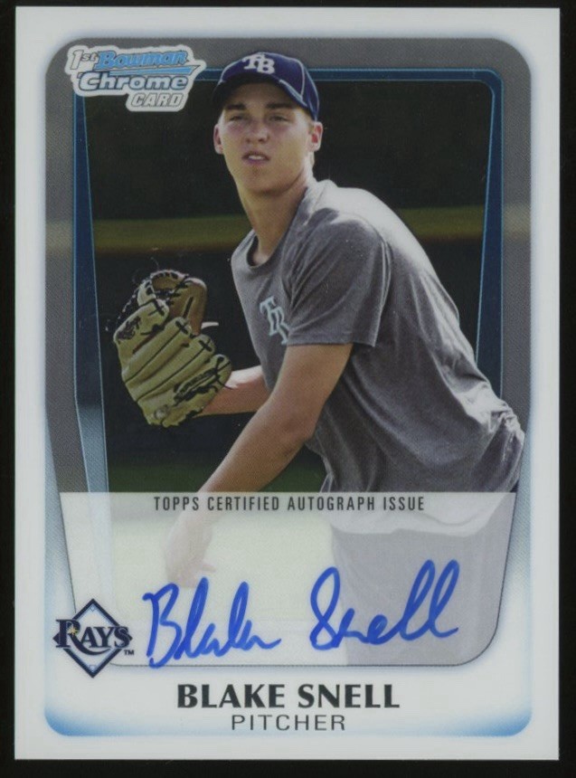 2011 Bowman Draft Chrome  Blake Snell Auto Dodgers Rookie RC Rays 1st Bowman