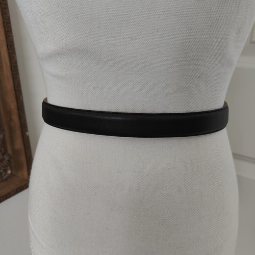 De Colección Anne Klein para Calderón Negro Mujer M Cinturón de Cuero Dorado Hebilla Cabeza de León - Imagen 12 de 14