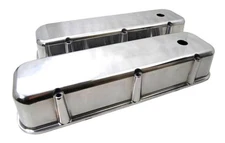 RPC R6330-2 Polished Aluminum Valve Covers, With Breather Holes, Big Block Chevy