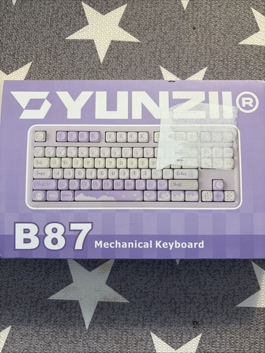 YUNZII B87 Wireless Mechanical Keyboard,QMK/VIA Cocoa Cream V2, Purple - Picture 3 of 4