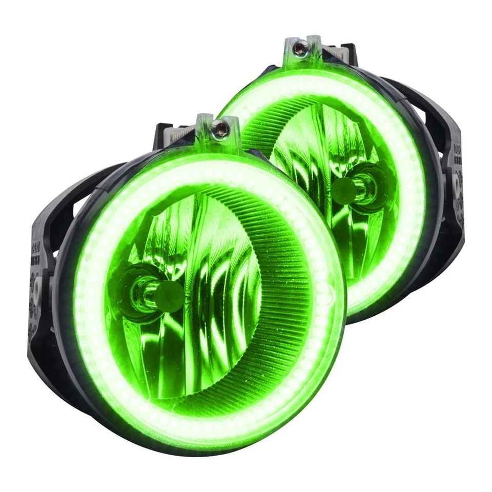 LED Fog Lights Halo Ring Lights Green For 2007-2008 Chrysler Aspen Foto 2 de 4