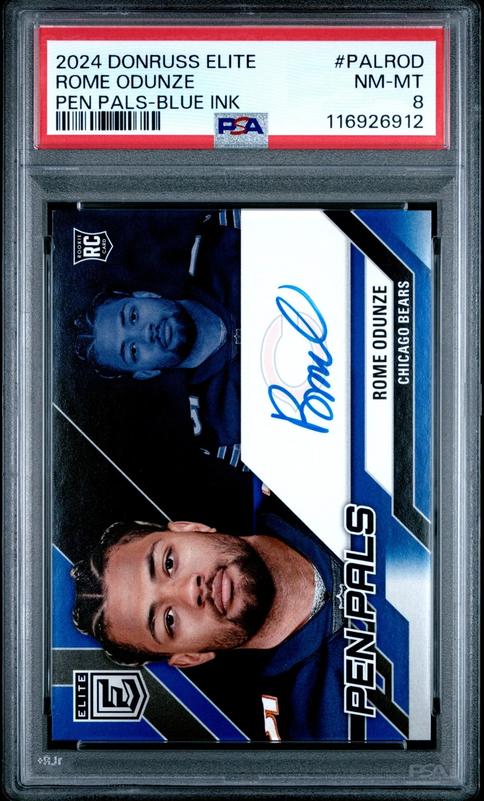 Rome Odunze Panini Donruss Elite Pen Pals #PALROD Blue Ink