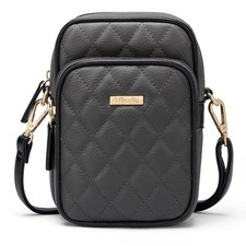 Marvolia Small Crossbody Bags for Women Vegan Leather One Size, Dark Grey 