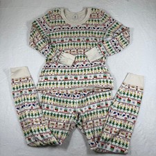 Hanna Andersson Elf Movie Organic Cotton Pajama Set Womens Medium Cream FWH21