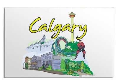 Fridge Magnet Calgary Calgary Tower Calaway Park Winsport Carburn Park Calgary