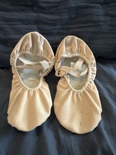 Ballet Dance Shoes Slippers Pink Tan Canvas Split Sole Adult Size 8/8.5