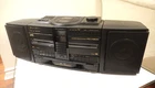 Vintage JVC PC-X500 Dual Cassette AM/FM Stereo CD Boombox Black Hyper Bass Nice