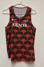 Nike Team Kenya Aeroswift Running Singlet Womens Slim Fit CV0381-673 Sz L