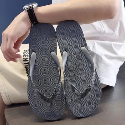 Men’s Non-Slip Flip Flops Summer Beach Sandals Casual Indoor Outdoor Slides - Image 1 of 4