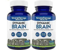 Dynamic Brain Supplement 60 Capsules–Memory Focus Clarity-Pack of 2, EXP 09/2027