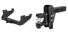 CURT Trailer Hitch Tow Kit Class 5 Receiver, Ball Mount With Pintle #15803-45908