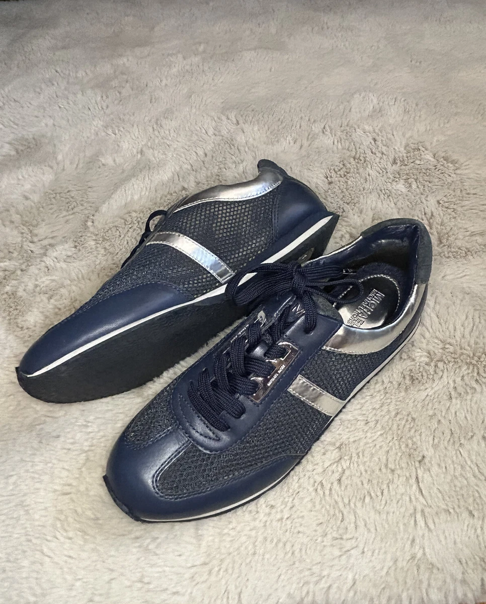 Michael kors tennis shoe womens navy sale
