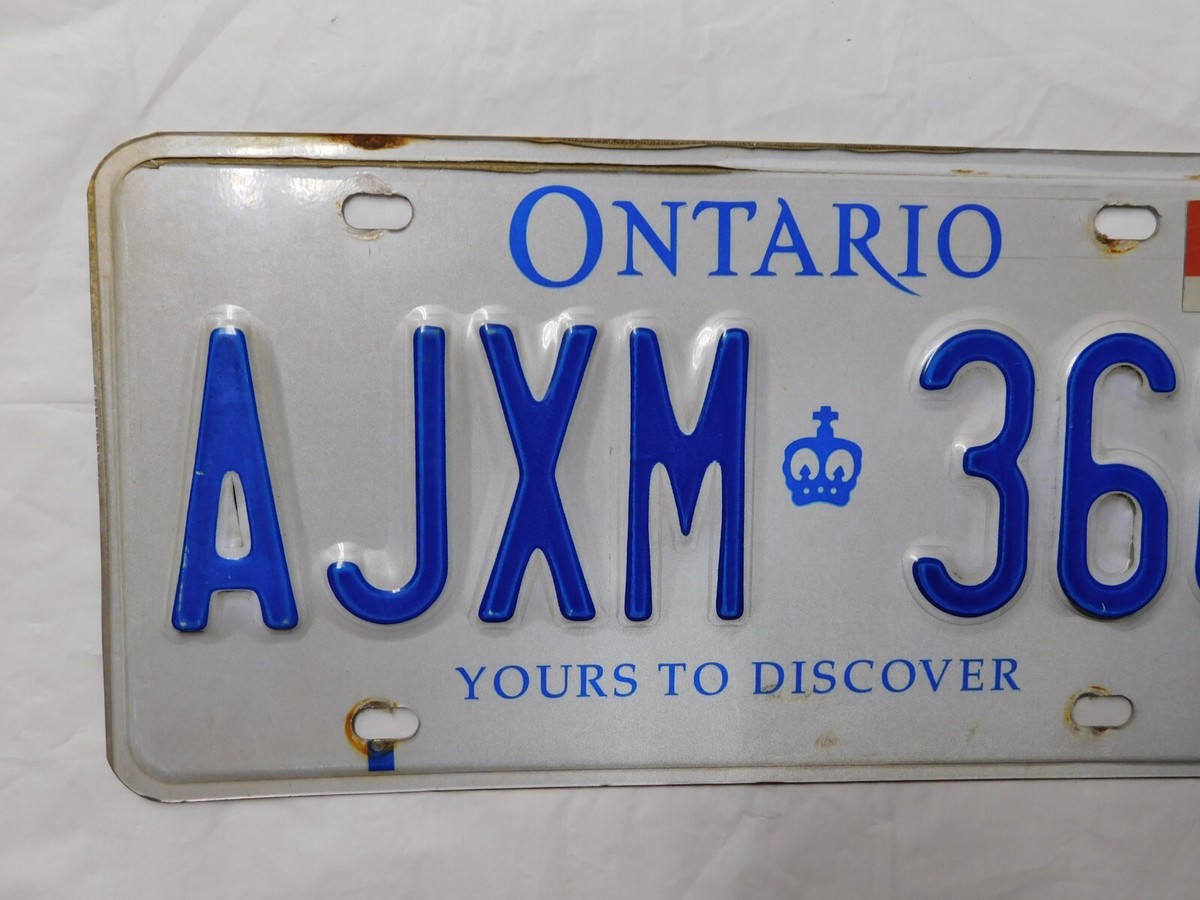 ONTARIO LICENSE PLATE 2002 MARCH YOURS TO DISCOVER CANADA SHOP