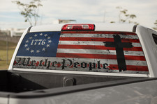 Truck Decal Back Window - We The People - Perforated Vinyl Tbw021