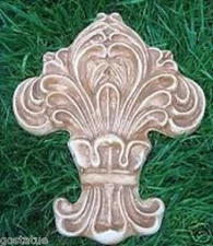 Fleur de lis mold plaster concrete cement Louisiana mould  12" x 10" x 1"