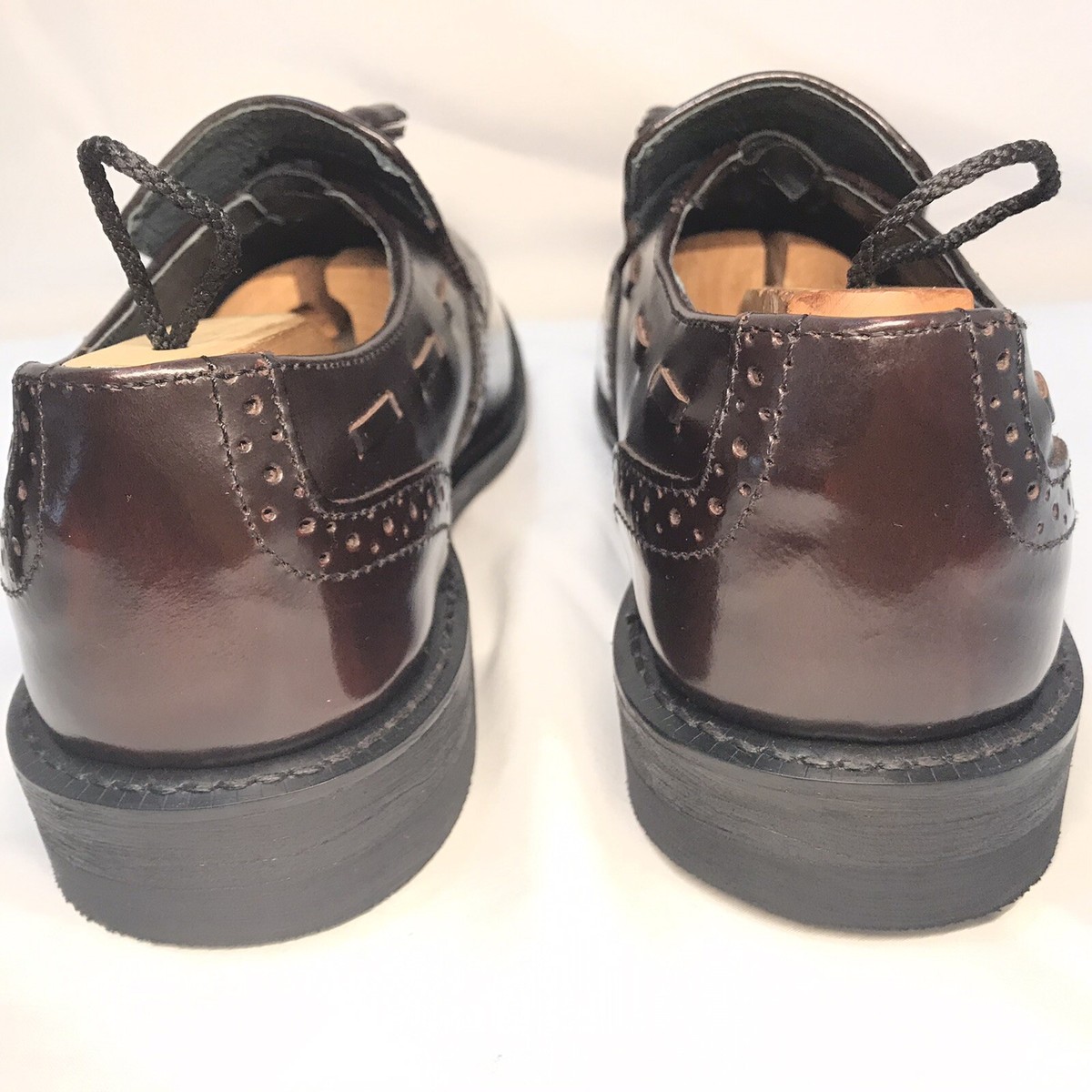 Executive Imperial Wingtip Leather Burgundy Loafers Slip-on Shoes 8C Style 369 Amazon.com | Men main image 2