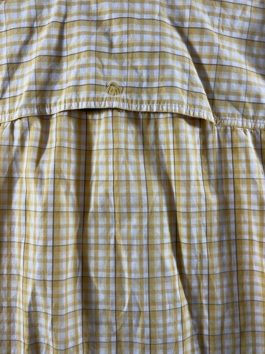 Wolverine Shirt Mens XL Yellow Gingham Plaid Short Sleeve Button Vented Adult XL - Picture 9 of 10