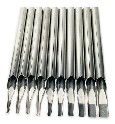 DCtattoo - Pro-Design Steel Long Tip Tube - Open Round and Flat