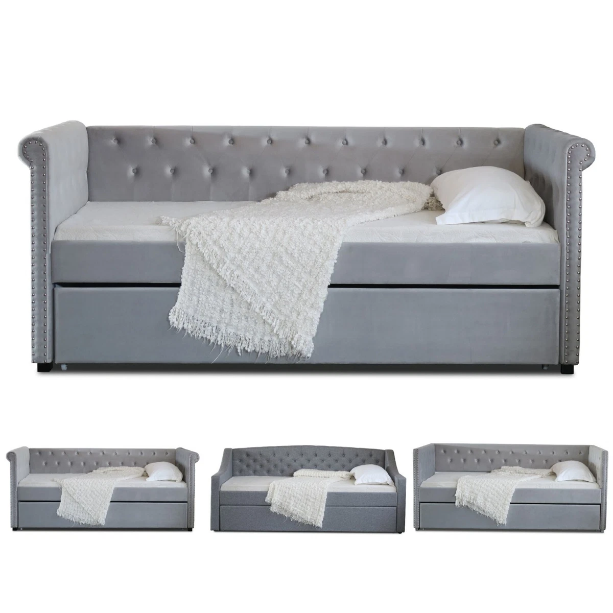 Hefx furniture pull out outlet trundle sofa bed