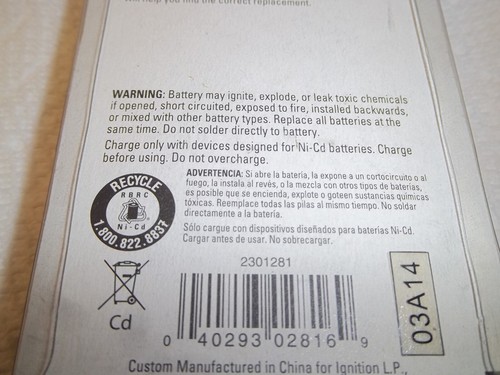 ENERCELL 2301281 CORDLESS PHONE BATTERY 600MAH 3.6v NI-CD - Picture 4 of 4