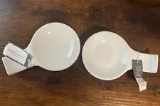 Threshold Porcelain Soy Sauce Bowl & Chopstick Rest 1.4 oz White Set of 2