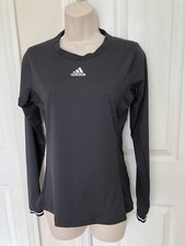 Ladies Adidas Aeroready Black Long Sleeve Athletic Shirt size Small