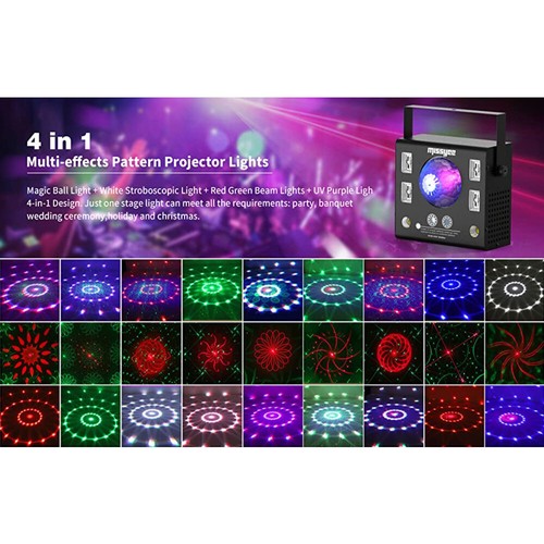 Sound Activated + Remote Projector Stage Lights DJ Disco Party Club KTV Lighting - Picture 5 of 16