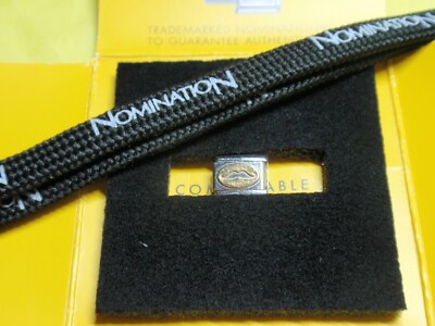 ** Original Nomination Gold Schnurrbart Silber Charm **
