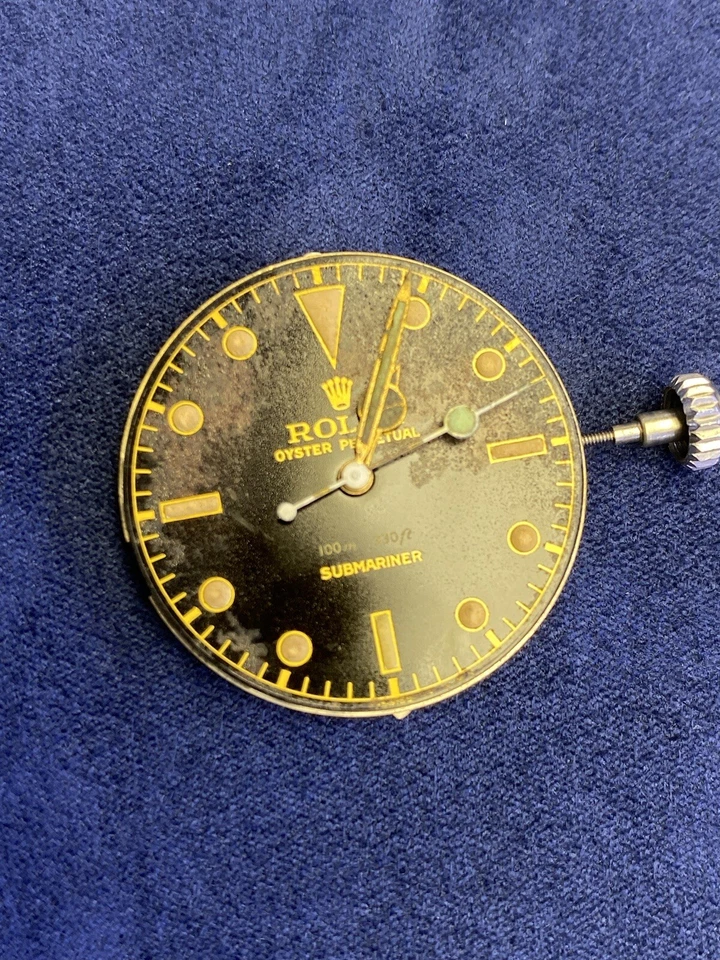 Reloj Rolex Submariner 1957 vintage 36 mm esfera negra dorada James Bond acero 6536-1 Foto 3 de 4