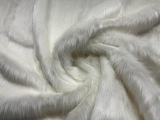 Super Luxe Velours Fausse Fourrure TISSE BLANC NEIGE