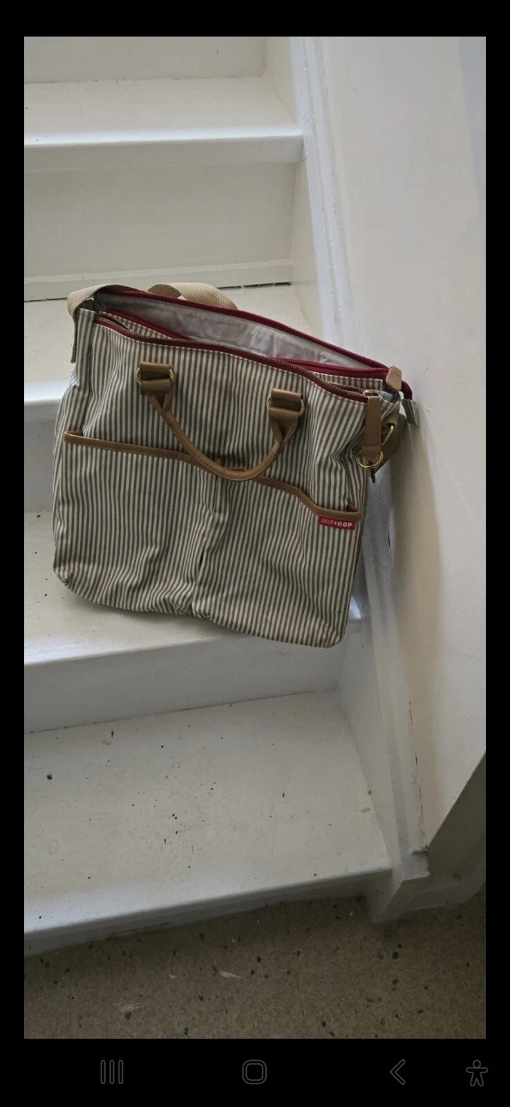 Skip Hop Duo Special Edition baby Changing Bag - French Stripe used