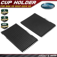 2x Front & Rear Center Console Cup Holder Roller Blind Cover for BMW X5 07-14 X6