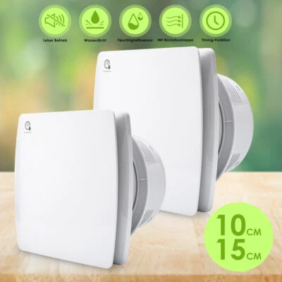 Badlüfter Feuchtesensor Mit Rückflussleitblech CE Timer Ventilator Leise