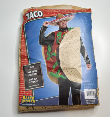 Rasta Imposta Leichtes Taco-Kostüm – Einteilige Tunika, 100% Polyester, Lustiges Karneval- & Halloween-Kostüm