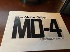 Nikon Motor Drive MD-2, MD-3, MD-4 Instruction Manual Very RARE