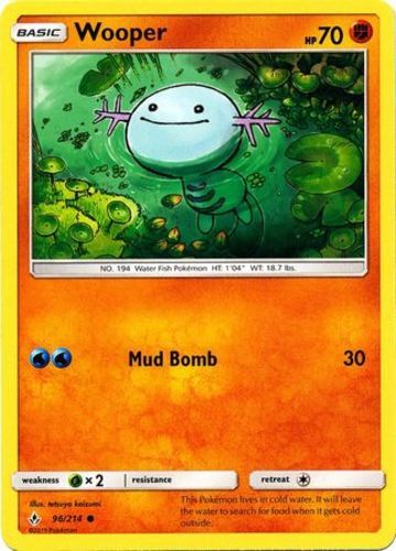 Pokemon Wooper - 96/214 - Common NM-Mint Unbroken Bonds