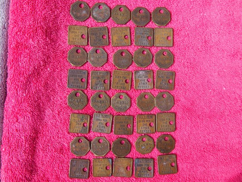 LOT of (40) Westmoreland Pennsylvania SALEM EXPLODER & STICK POWDER TOKENS