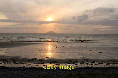 Photo 6x4 Sunset on Ainslie Shore Girvan With view to the Ailsa Craig. c2018
