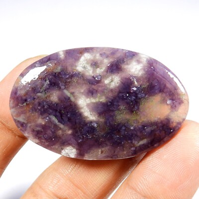 AAA++ Natural Purple Lepidolite Cabochon Oval Shape Gemstone Loose 51 Cts #10250