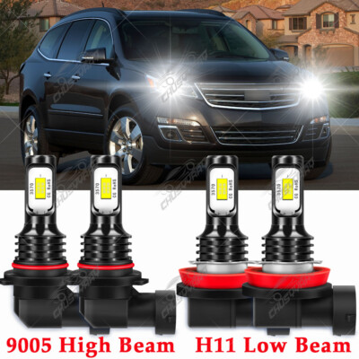 For Chevrolet Traverse 2009-2012 4PC LED Front Headlight Bulbs Hi&Lo Beam Combo