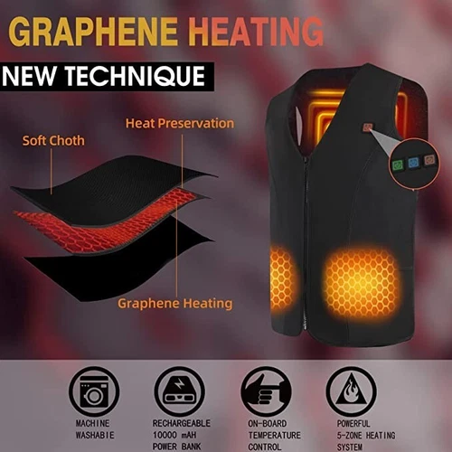 Genovega Heated Vest, Unisex, Size Large - product listing photo