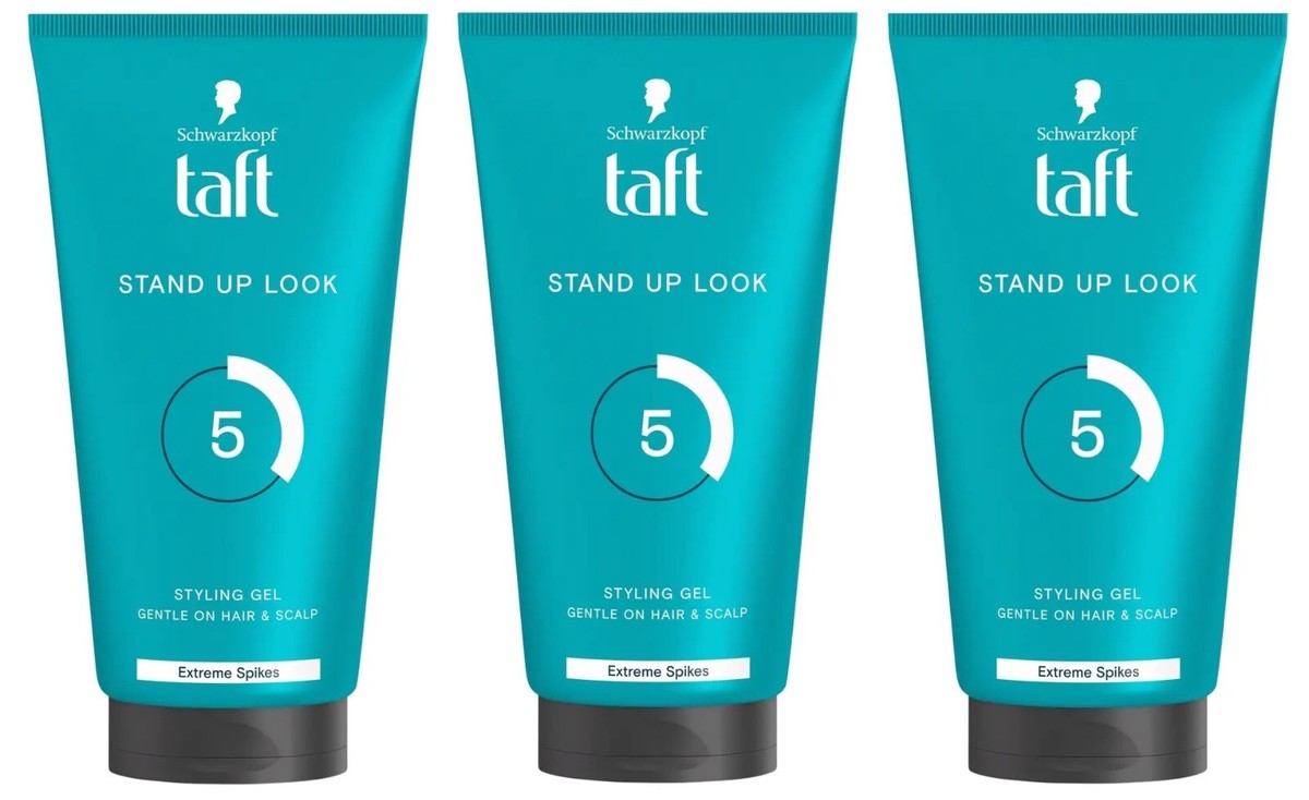 3X Schwarzkopf Taft Stand Up Look Hair Styling Modelling Power Gel
