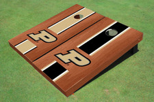 Purdue University Rosewood Alternating Long Stripe Cornhole Boards